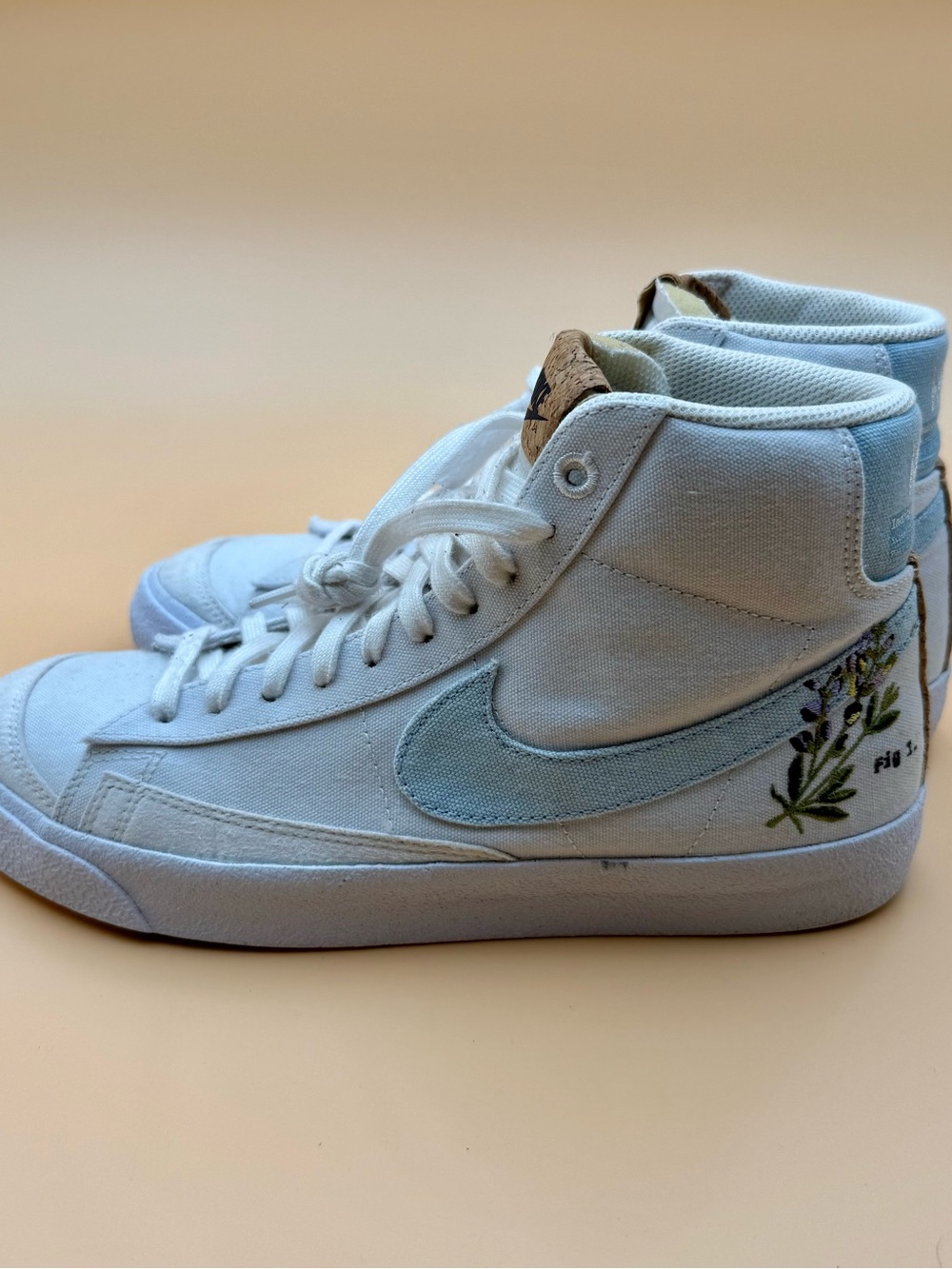 Nike Blazer 77 "Indigo" Canvas Mid Top Sneakers White/Obsidian CI1166-100